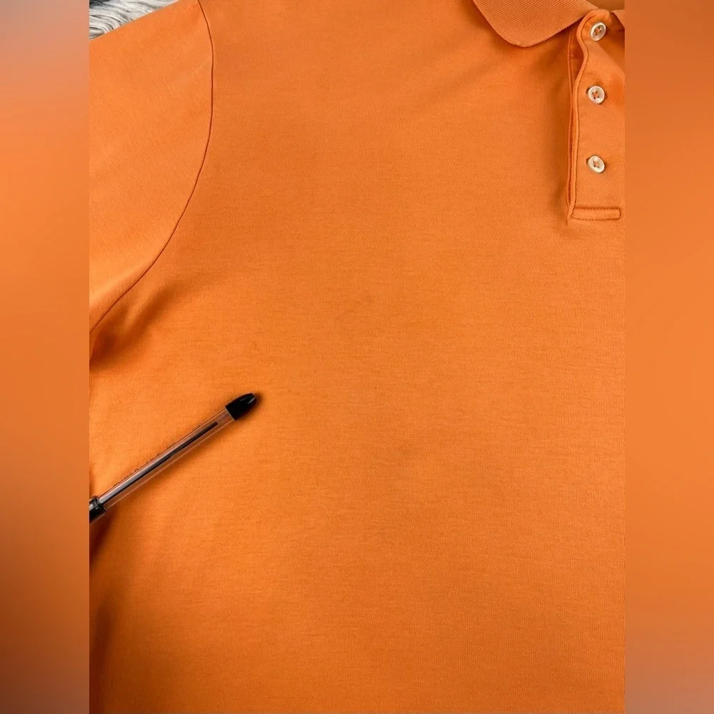 Polo Ralph Lauren Men's Orange Custom Slim Fit Polo Shirt Size XL